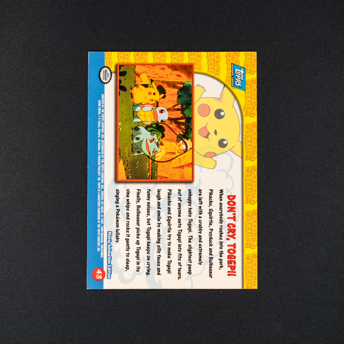 Don’t Cry, Togepi! #43 1999 Topps Movie