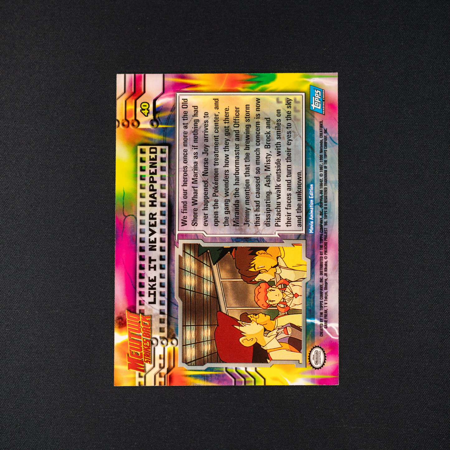 Like It Never Happened #40 Pokemon 1999 Topps Movie