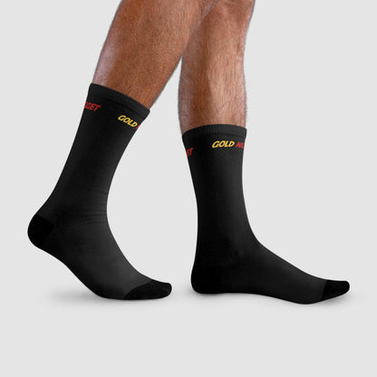 Black Gold Nugget Crew Socks