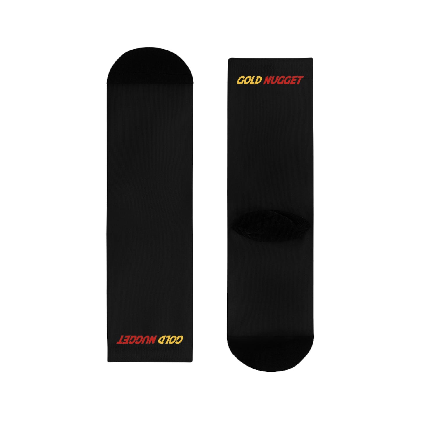 Black Gold Nugget Crew Socks
