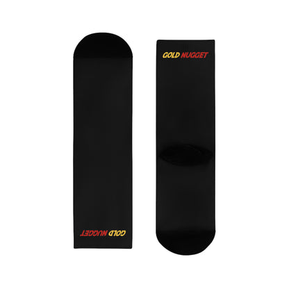 Black Gold Nugget Crew Socks