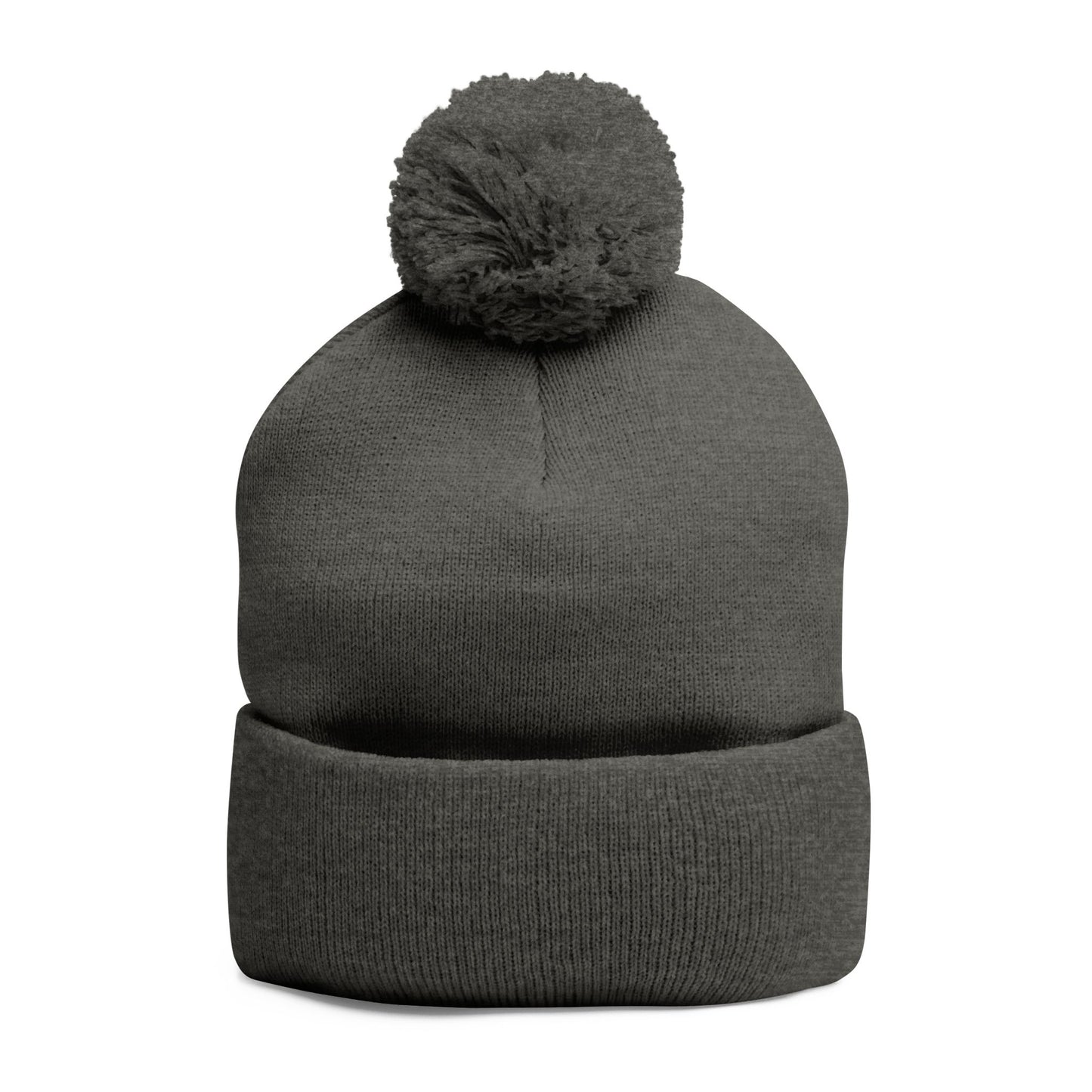 Embroidered Gold Nugget Pom Pom Beanie