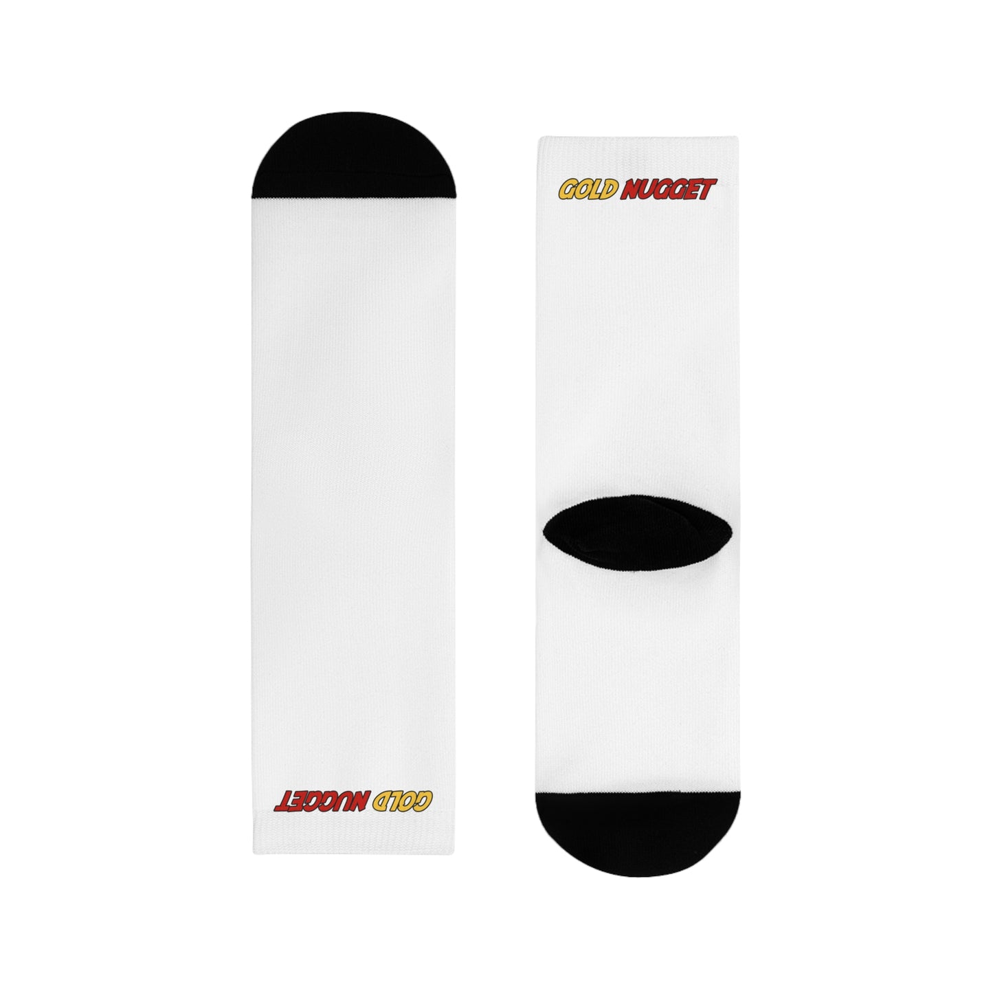 White Gold Nugget Crew Socks