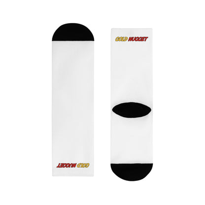 White Gold Nugget Crew Socks