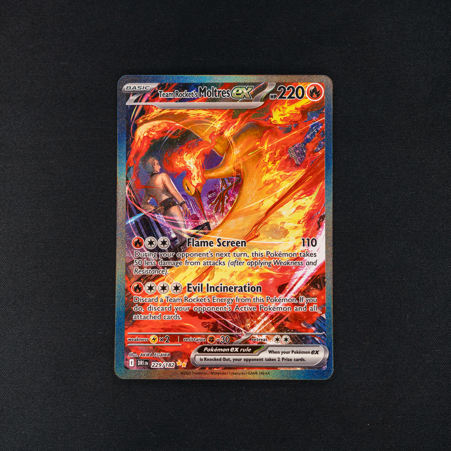 Team Rocket's Moltres ex - 229/182 - SV10: Destined Rivals (DRI)