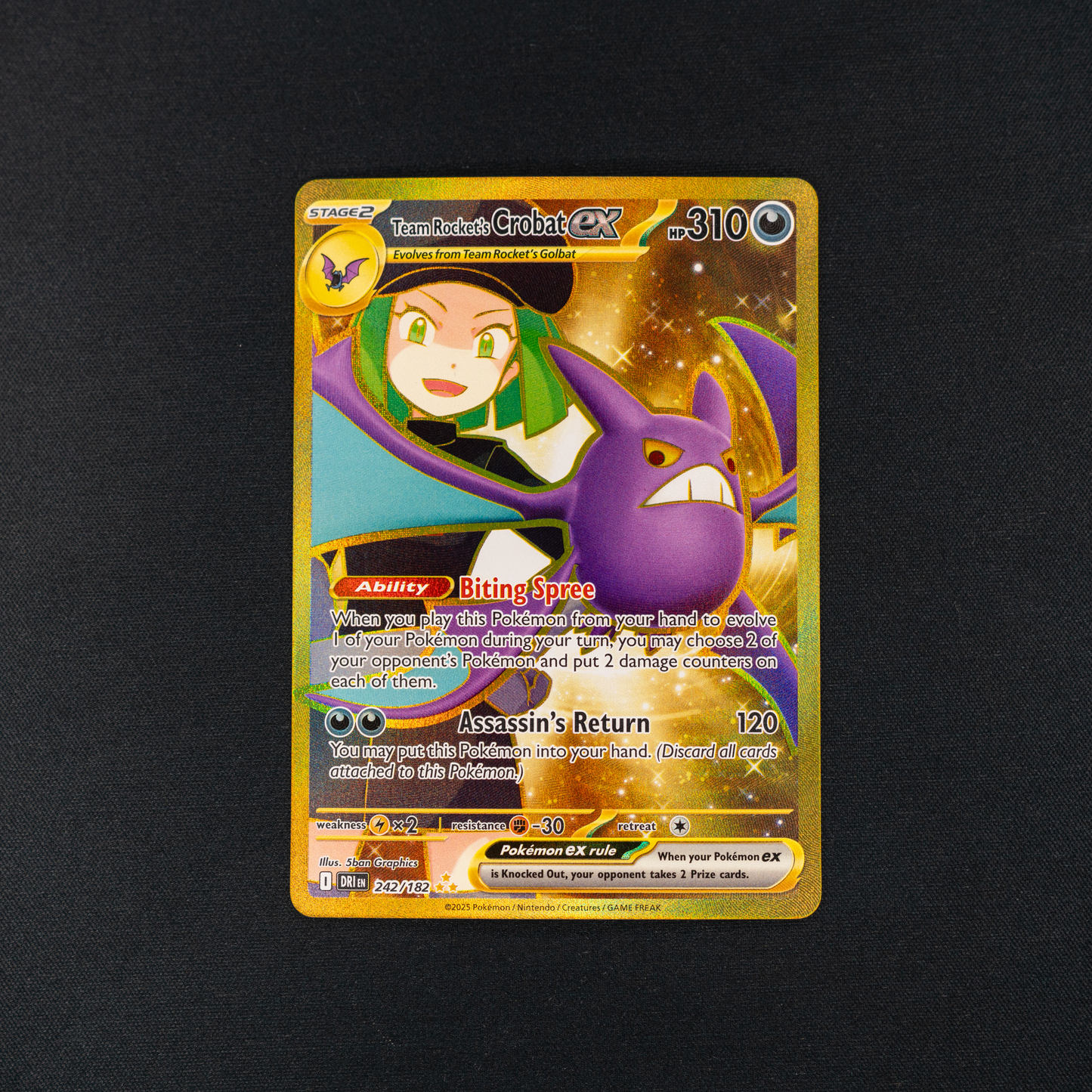 Team Rocket's Crobat ex - 242/182 - SV10: Destined Rivals (DRI)