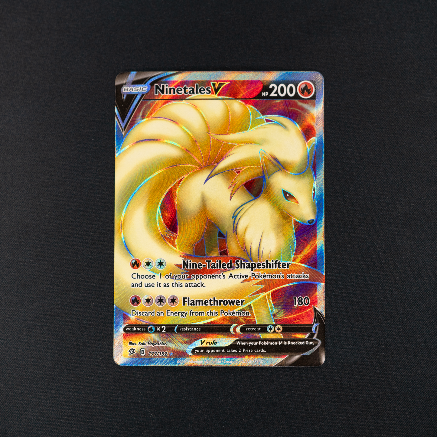 Ninetales V (Full Art) - SWSH02: Rebel Clash (SWSH02)