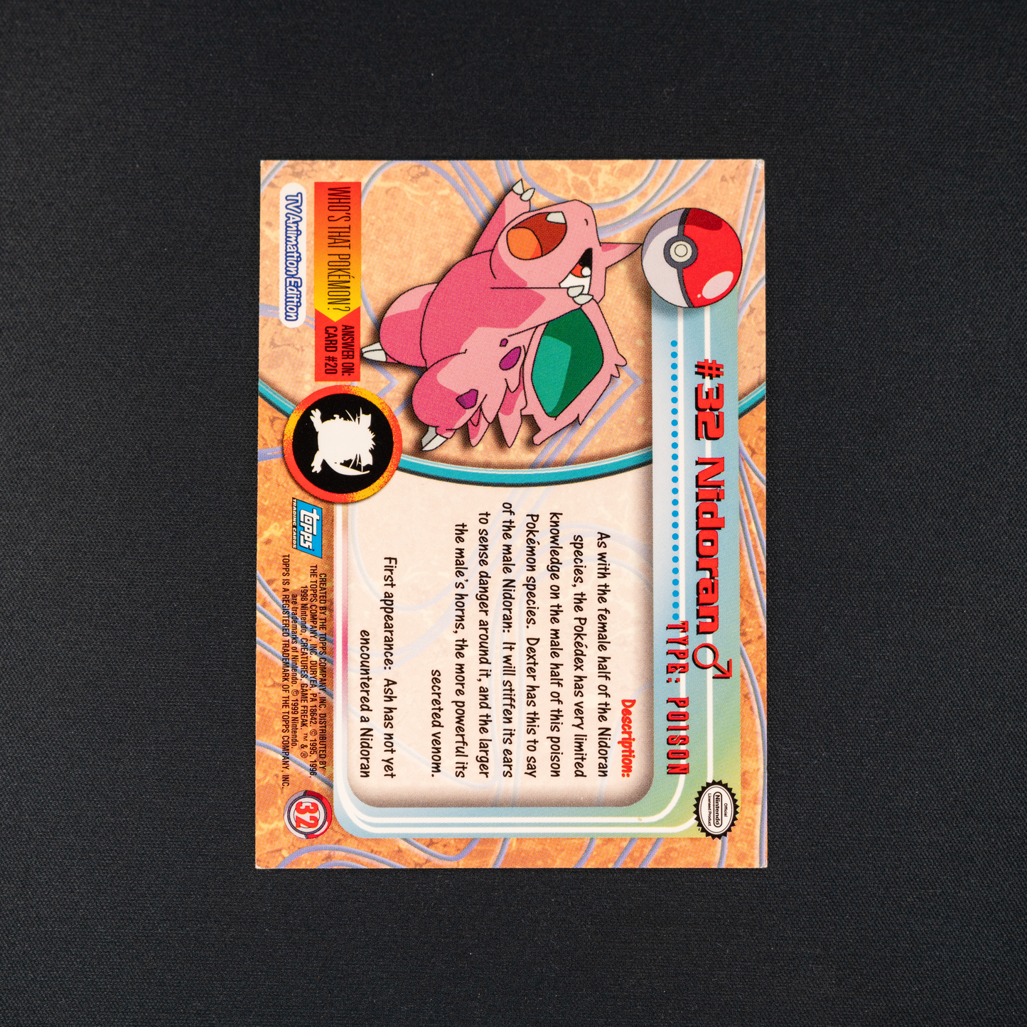 Nidoran #32 1999 Topps TV