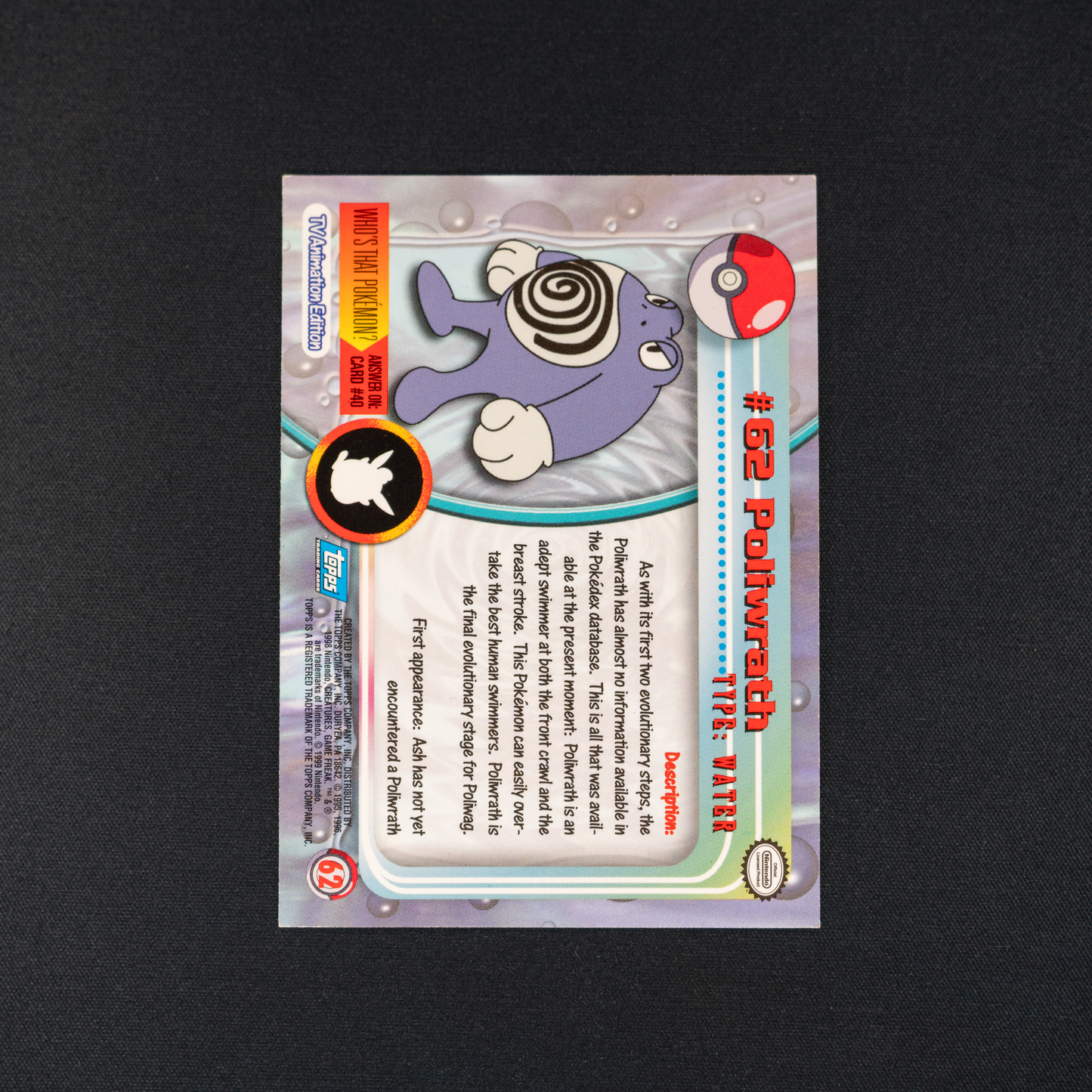Poliwrath #62 Topps TV