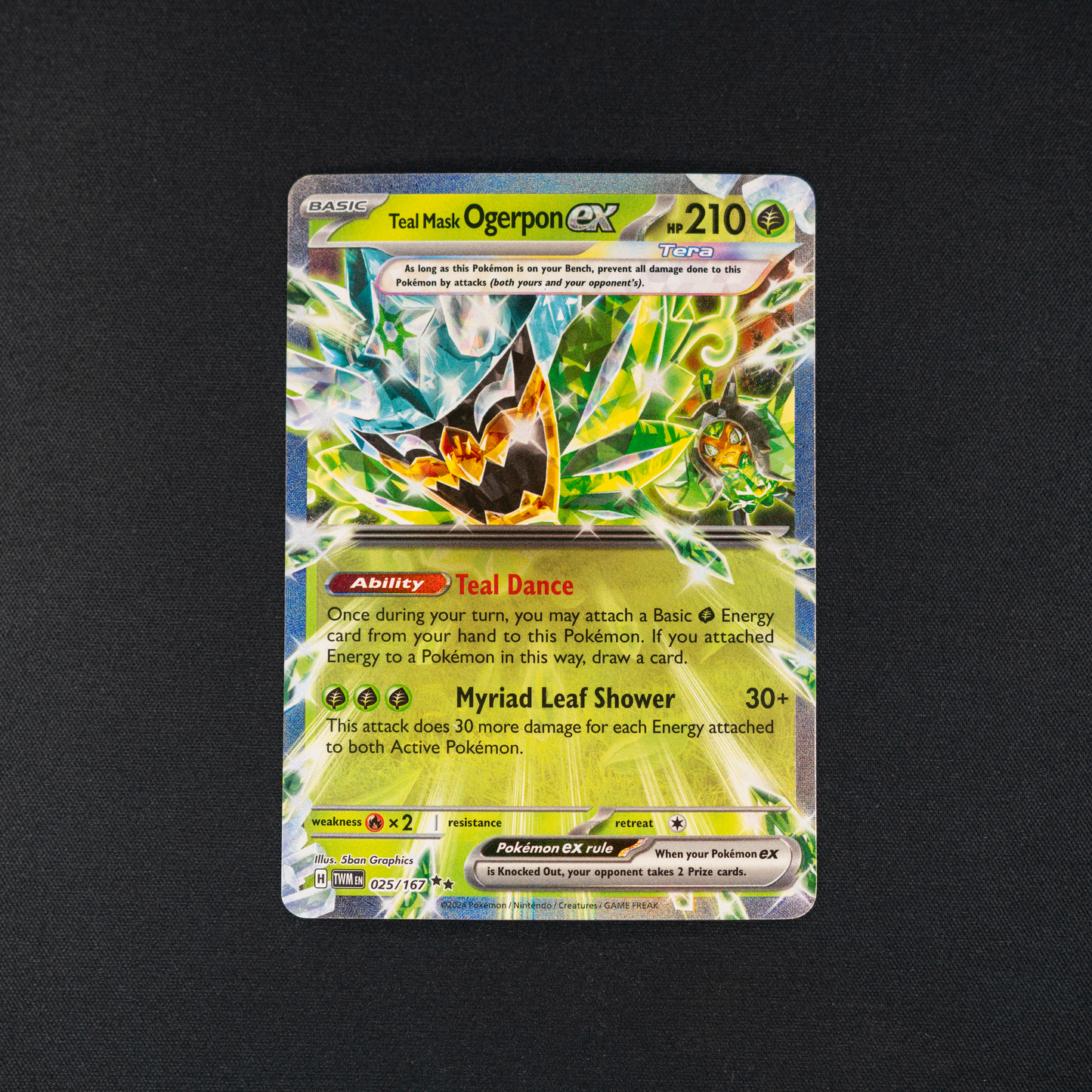 Teal Mask Ogerpon ex - 025/167 - SV06: Twilight Masquerade (TWM)