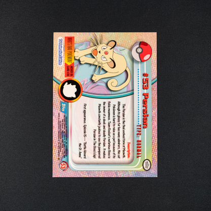 Persian #53 Pokemon 1999 Topps TV
