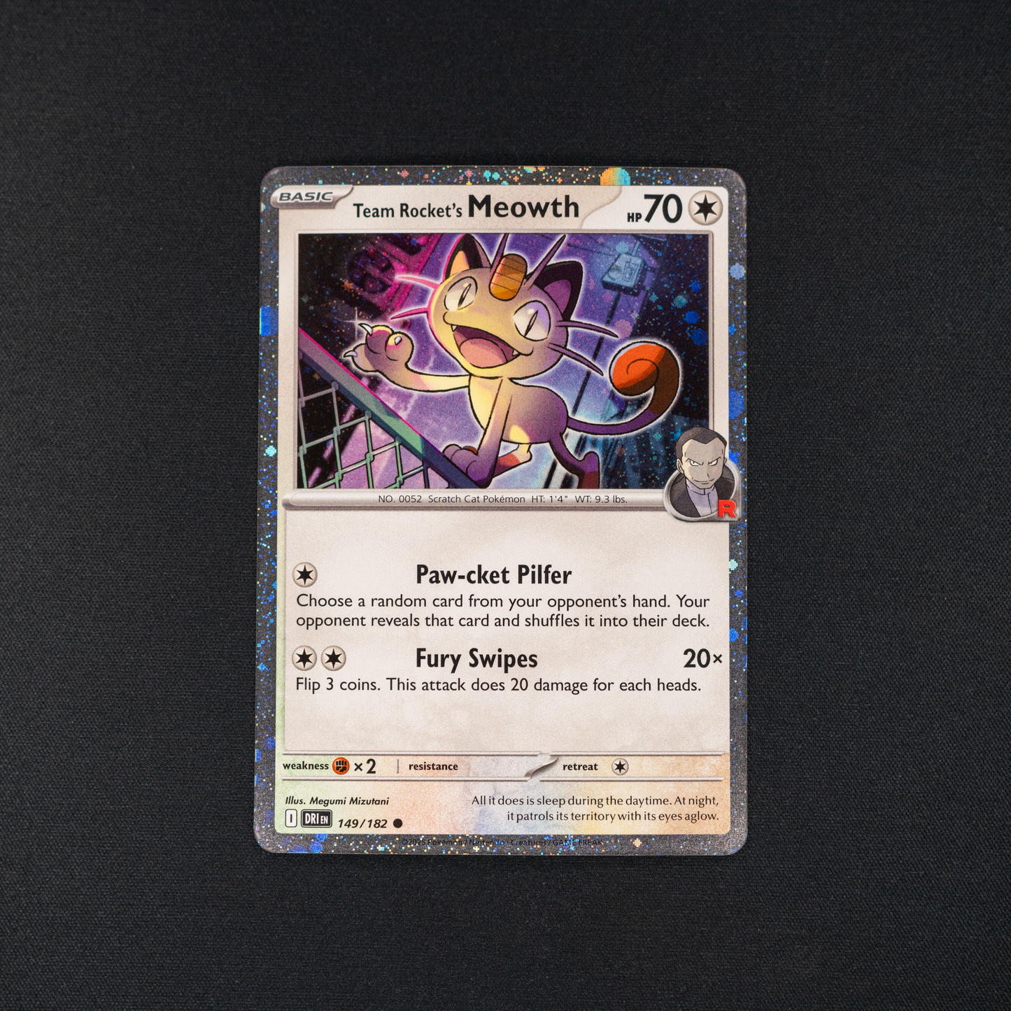 Team Rocket's Meowth (Cosmos Holo)