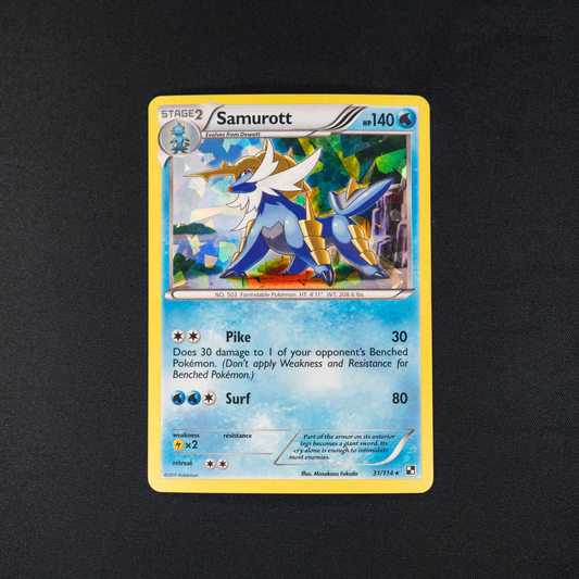 Samurott - 31/114 (Cracked Ice Holo)