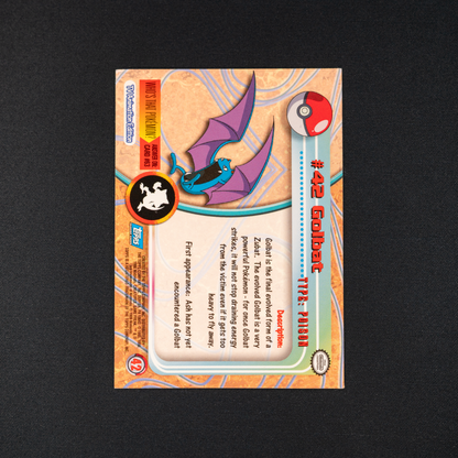 Golbat #42 Pokemon 1999 Topps TV