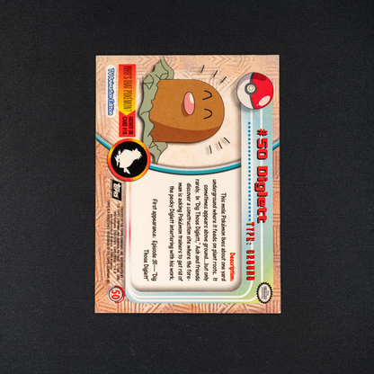 Diglett #50 Pokemon 1999 Topps TV