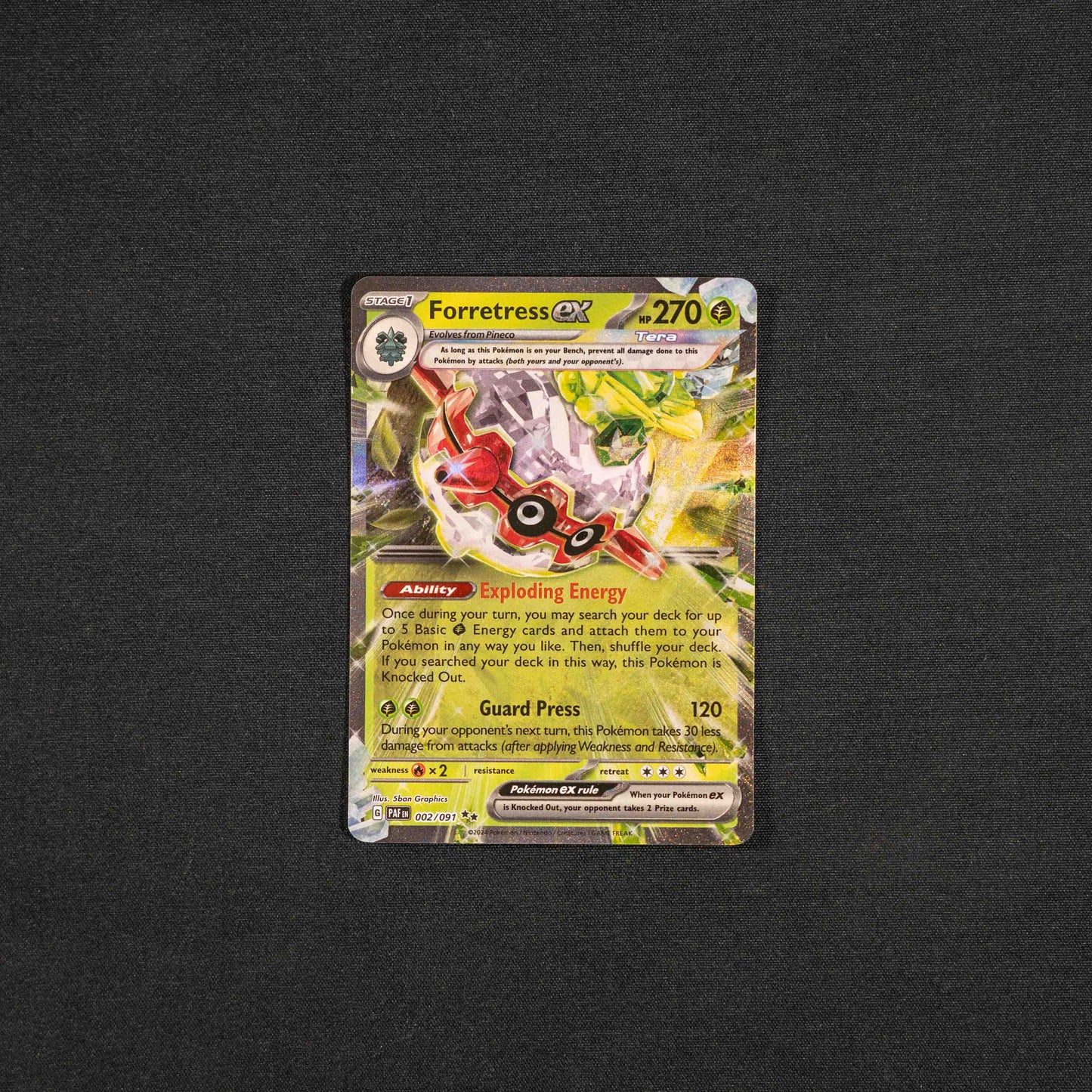 Forretress ex - 002/091 - SV: Paldean Fates (PAF)